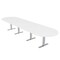 Skutchi Designs 45 in W, 165.75 in L, 29 in H, Engineered Wood Top, White HAR-RAC-46x168-T-XD09 - alternate 1